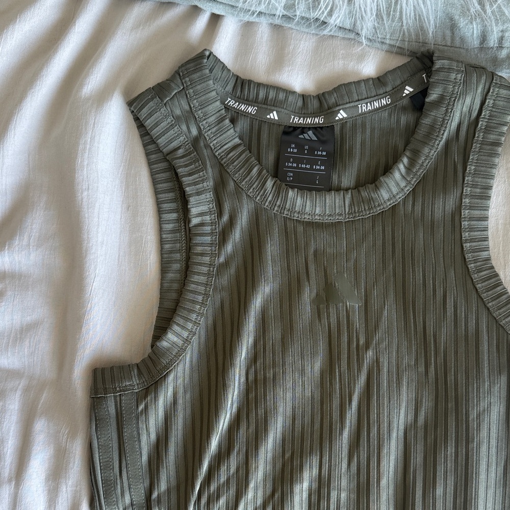 adidas Khaki Training Tank Top